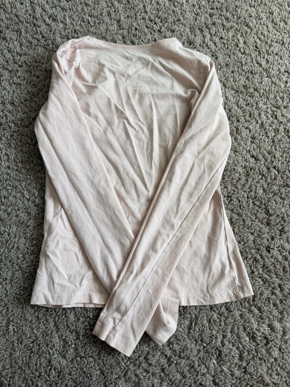 H&M Light Pink Long Sleeve Cotton Top